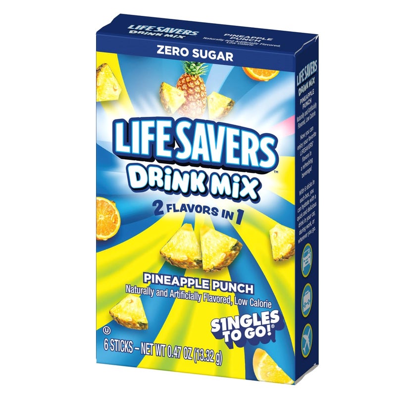 SINGLES TO GO! Lifesavers Singles to Go Variety Pack of 3 - One of Each Flavor - Cherry Watermelon, Pineapple Punch, and Raspberry Lemonade - Powdered Drink Mix - Image 4