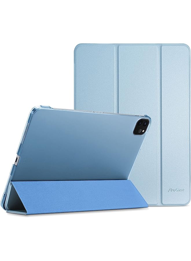 IAF Ipad Pro 12.9 Case 2022/2021/2020/2018, Slim Stand Hard Back Shell Smart Cover For Ipad Pro 12.9 Inch 6Th Generation 2022/5Th Gen 2021/4Th Gen 2020/3Rd Gen 2018 -Skyblue