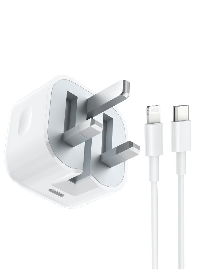 Topleo - iPhone 20W Fast Charger | USB C Wall Fast Charger with USB C to Lightning Cable Compatible with iPhone 14/14 Pro/14 Pro Max/13/12/SE2020/11/XR/XS Max/X/iPad - Image 1