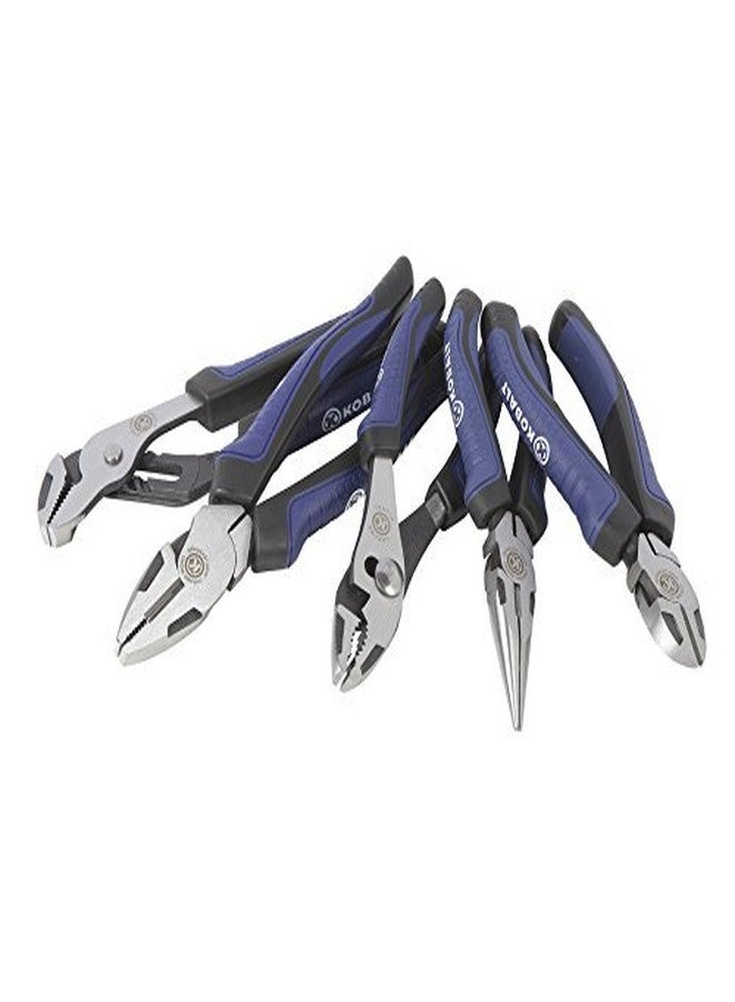 Kobalt BiMetal Chrome Nickel Steel Plier Set with Anti-Slip Grip, 5-Pieces - Image 1