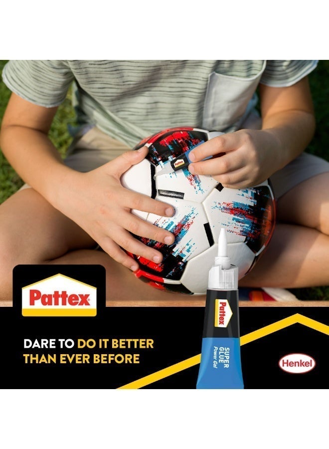 Pattex باتكس سوبر غراء باور جل أنبوب | لاصق متعدد الاستخدامات للمواد المرنة | إصلاح فوري غير مرئي | متوافق مع المعدن، السيراميك، المطاط، الجلد والخشب | آمن في غسالة الصحون | 3 جرام (عبوة من 3) - Image 4