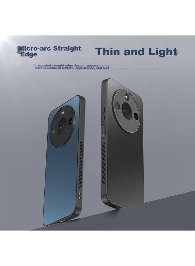 Hotfire Ag Matte Case For Honor X60, Honor X60 Protective Cover Matte Full Body Ultra Thin Anti-drop Anti-fingerprint Personality - Graphite Black - Image 3