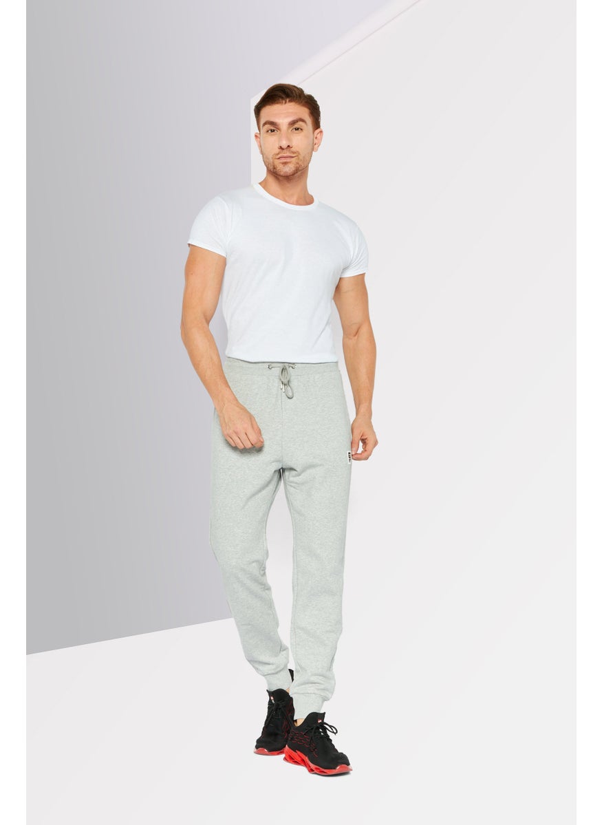 DIESEL Men Regular Fit Brand Logo Jogger Pants, Grey  - Image 2