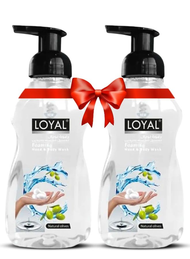 loyal Foaming Hand Wash & Body Wash, Natural Olives, 2x500ml