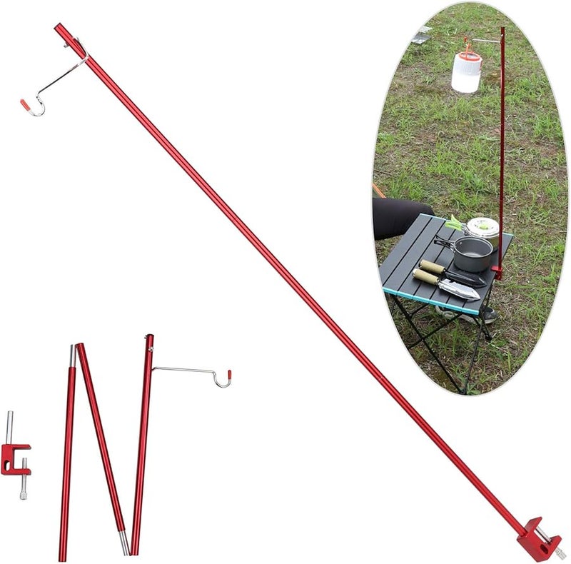 Portable Aluminum Alloy Lantern Stand Adjustable Light Pole For Camping Hiking Fishing - Image 5