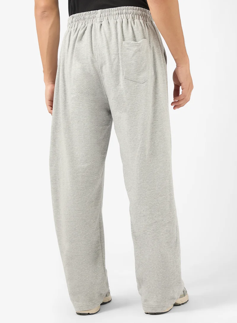 Seventy Five Basics  Text Print Open Hem Joggers for Men | Best Price UAE