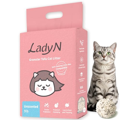 Lady N Tofu Cat Litter Low Dust Compatible with AutoBox Unscented 9lb - Image 2
