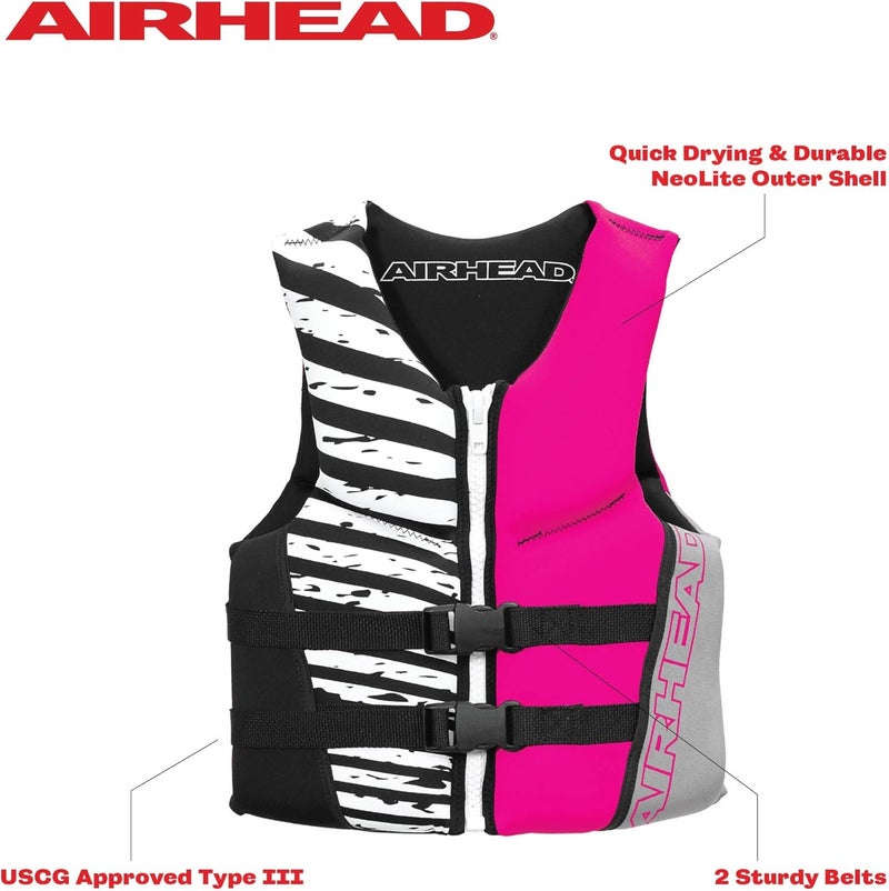 Airhead Wicked Kwik-Dry NeoLite Flex Lift Jacket | US Coast Guard Approved, Designed for Water Sports, Multiple Sizes - Image 2