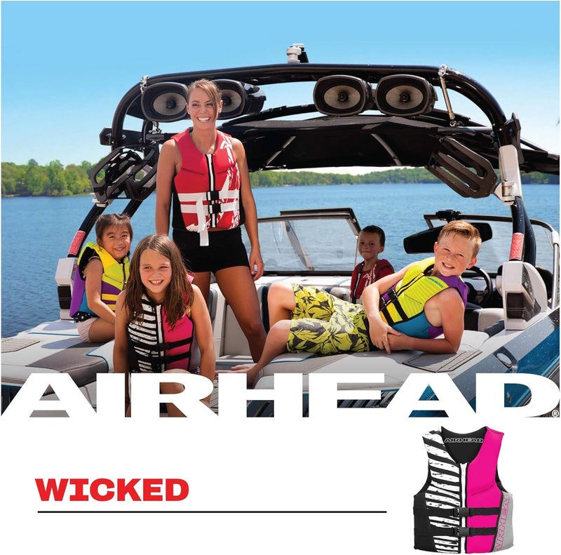 Airhead Wicked Kwik-Dry NeoLite Flex Lift Jacket | US Coast Guard Approved, Designed for Water Sports, Multiple Sizes - Image 4