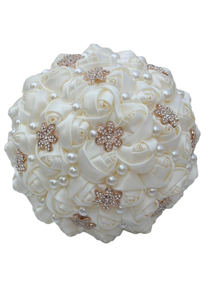 Wedding Bouquet, Pearl Bouquet, Wedding Bouquet, Artificial Flower Wedding Bouquet, 21-26 Cm. Engagement - Wedding - Anniversary
