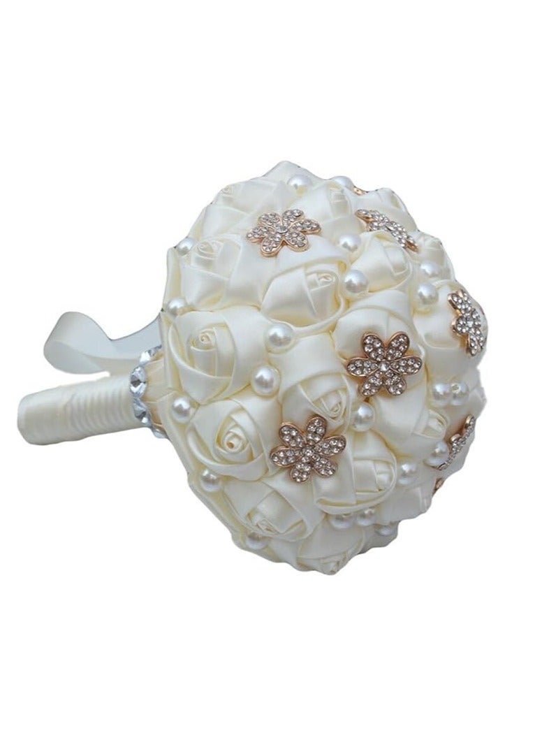 Wedding Bouquet, Pearl Bouquet, Wedding Bouquet, Artificial Flower Wedding Bouquet, 21-26 Cm. Engagement - Wedding - Anniversary