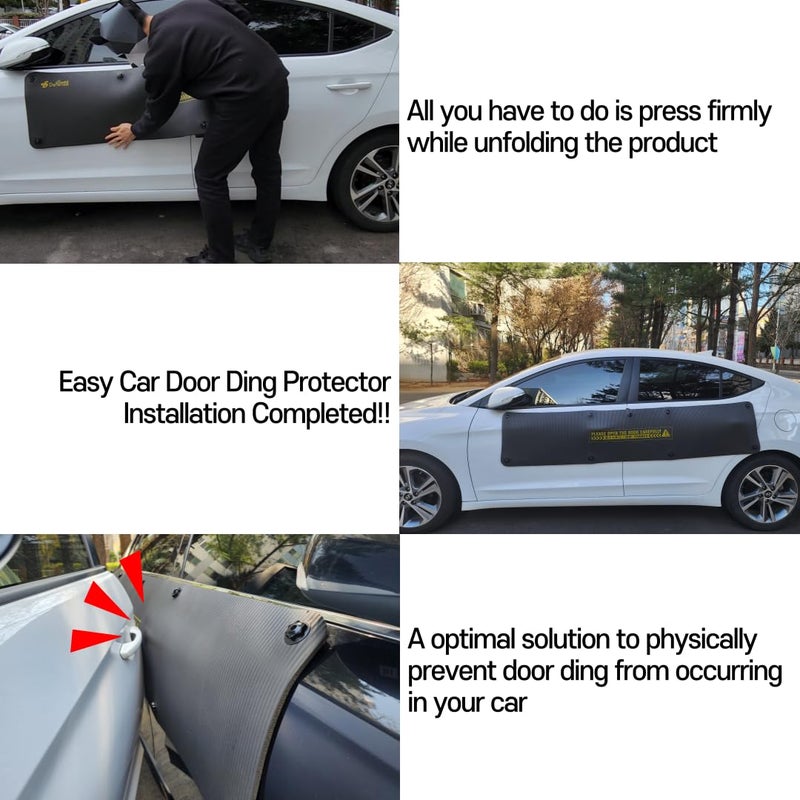 DAHINRAUM BestDoorGuard Tesla Only Car Door Ding Protector Aluminium Car Dent Prevent Removable Non-Magnetic Car Door Protector Car Door Guard Door Protection  - Image 3