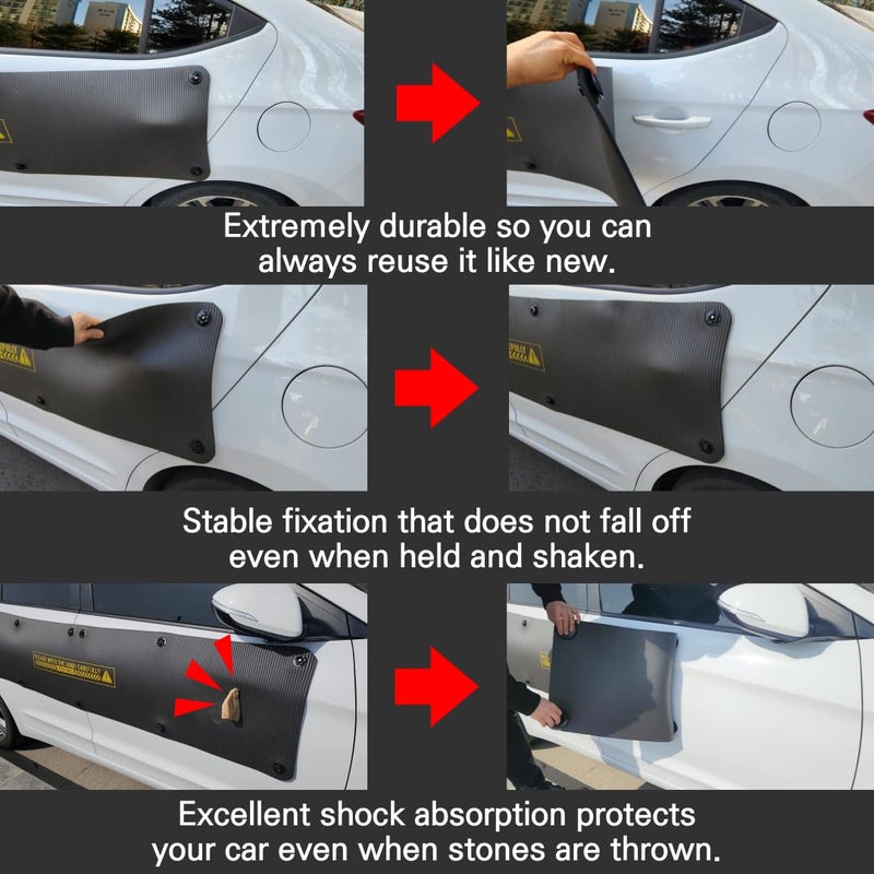DAHINRAUM BestDoorGuard Tesla Only Car Door Ding Protector Aluminium Car Dent Prevent Removable Non-Magnetic Car Door Protector Car Door Guard Door Protection  - Image 4
