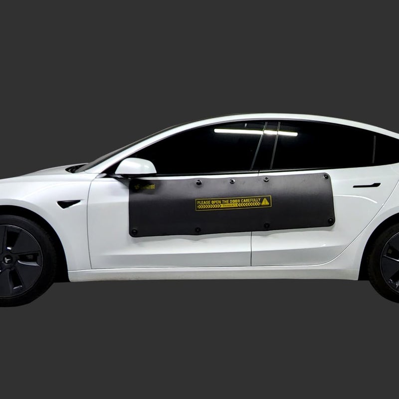 DAHINRAUM BestDoorGuard Tesla Only Car Door Ding Protector Aluminium Car Dent Prevent Removable Non-Magnetic Car Door Protector Car Door Guard Door Protection  - Image 1