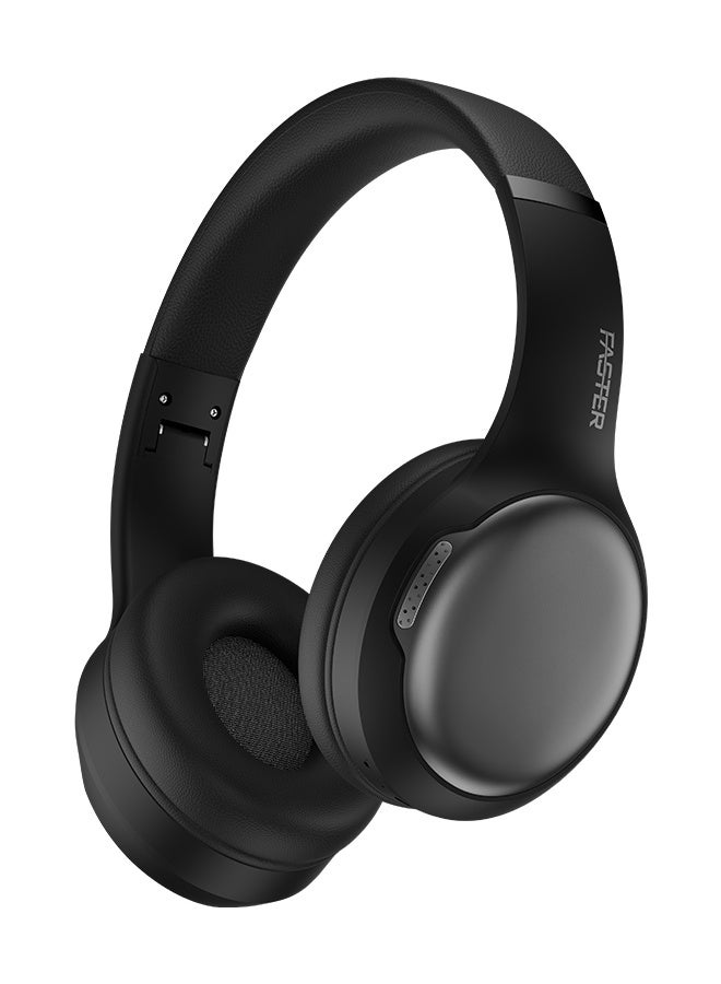 Faster S5-Pro ANC+ENC Wireless Over-Ear Headphones, Bluetooth 6.0+EDR, Low Latency Music Gaming, 3EQ Sound, Voice Assistant, 40mm Drivers, 60H Playtime, Adjustable Headband (Black) - Image 1