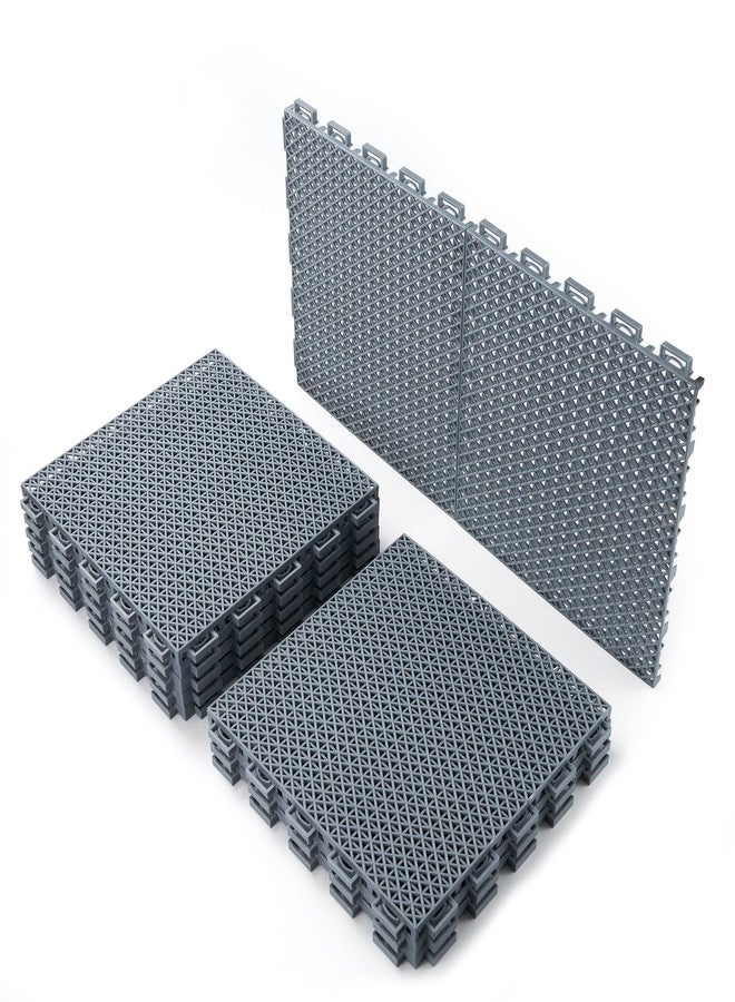 Romlits Deck Tiles, Outdoor Patio Flooring, Waterproof Tiles for Pool, Garden, Garage and Bathroom, Easy to Cut, 12''x12'' Heavy-Duty Interlocking Tiles, Maximum Bearing Capacity up to 6613 LBs - Image 1