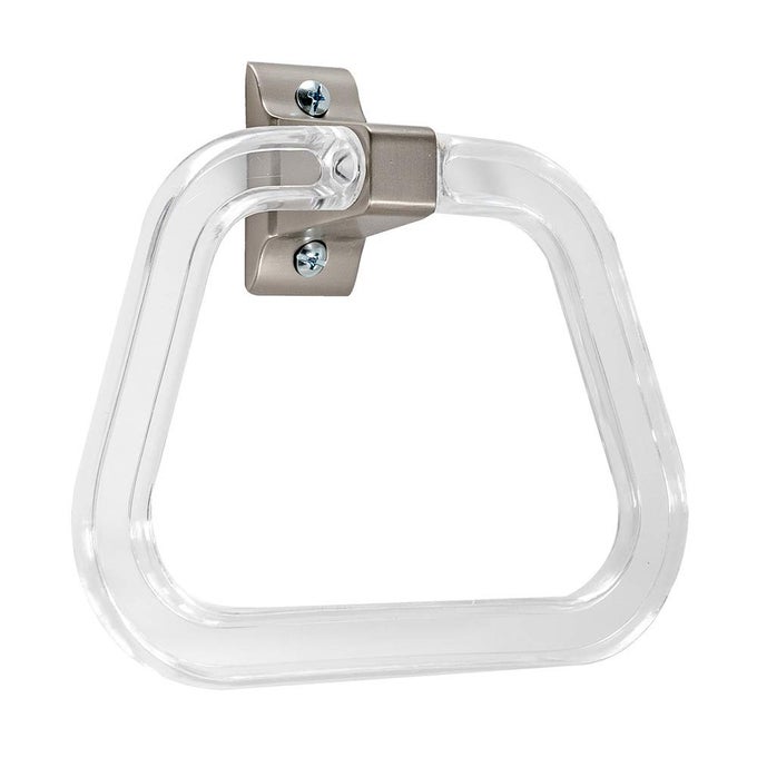 BATHROOM TOWEL RING WITH EXPOSED SCREW BRUSHED NICKEL 16232