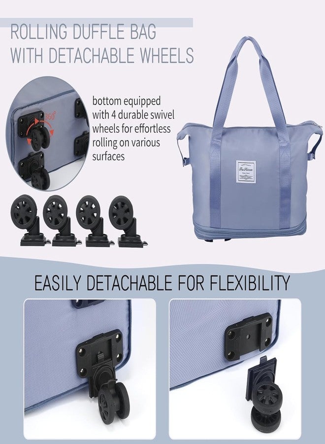 Zoxito Rolling Duffle Bag with Wheels Expandable Foldable Duffle Bag with Wheels & Handle for Travel & Wheel Carrying Pouch - Image 5