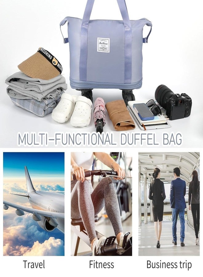 Zoxito Rolling Duffle Bag with Wheels Expandable Foldable Duffle Bag with Wheels & Handle for Travel & Wheel Carrying Pouch - Image 3