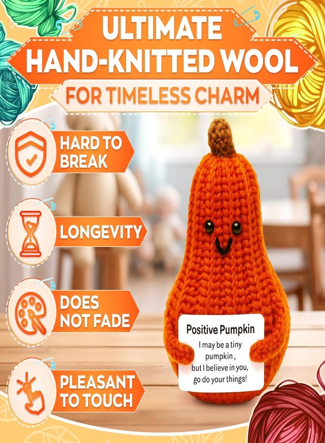 Reluen Halloween Crochet Pumpkin Plush - Adorable Crochet Pumpkins Plushies, 4.25 x 2.47 Convenient Size, Durable & Non-Fading - Stuffed Animals for Comfort & Relaxation, Fall Decor, Halloween, Pumpkin Gift - Image 5