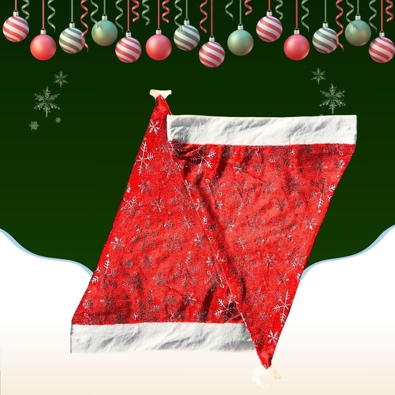 G.FIDEL Red White Merry Christmas Hats (Set of 2) | Santa Claus Christmas Caps for Kids Babies Adults | Free Size XMAS Caps Santa Claus Hats for Christmas | Christmas Decorations Items Ornaments - Image 3