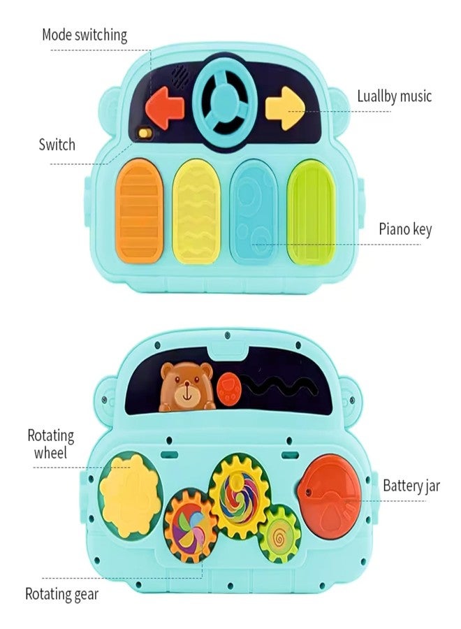 Braintastic 2 in 1 Musical Baby Play Gym & Push Walker with Piano, Lights, Rattles and Tummy Time Water Play Mat for Infants & Toddlers (Multicolor) - Image 3