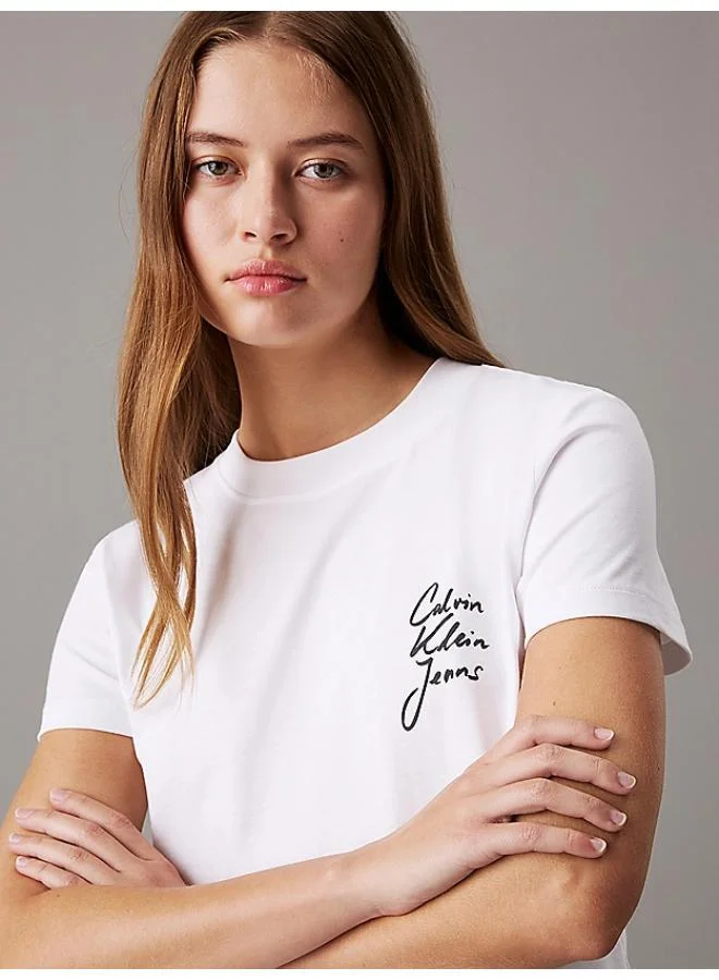 كالفن كلاين جينز Logo Detail Knitted T-Shirt