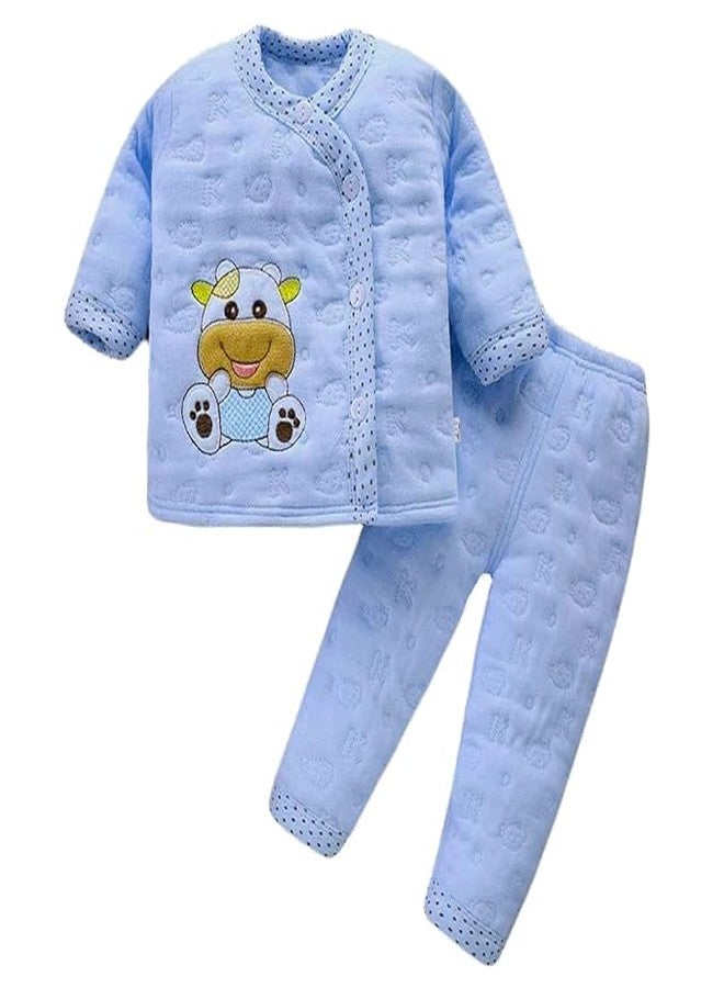 BONUM New Born Baby Winter Wear Baby Clothes 2 Pcs Sets 100% Cotton Baby Boys Girls Unisex Baby Cotton/Winter Suit Infant Clothes First Gift For New Born - Image 1
