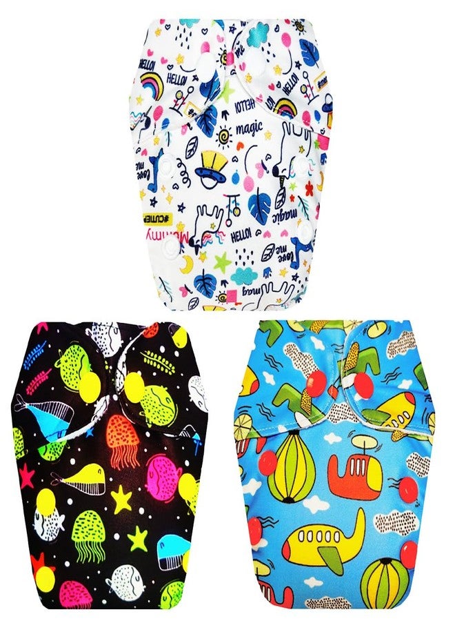 Dumbledo Premium Newborn Cloth Diaper with Integrated Insert (Pack of 3) | Dry Feel and Comfortable | 6-Layer Absorbent Pad | Easy to Clean | Designed by Moms | 0 - 4 Months | Unisex Baby - Image 1