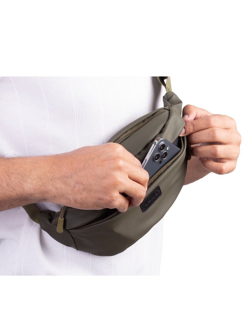 ايه ار سابلاي Ar Wave من Arij Bags | شنطة كروس وشنطة صدر للاستخدام اليومي والخروج، مبطنة من الداخل ضد الصدمات، جيب رئيسي، جيب أمامي، جيب خلفي (25 × 14 × 7 سم) (رمادي) - Image 3