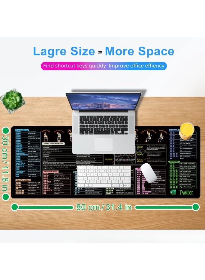 Large Gaming Mouse Pad 800x300 Stitched Edges Smooth Cloth Surface Non-Slip Rubber Base Waterproof Mousepad 3MM Thick - Image 2