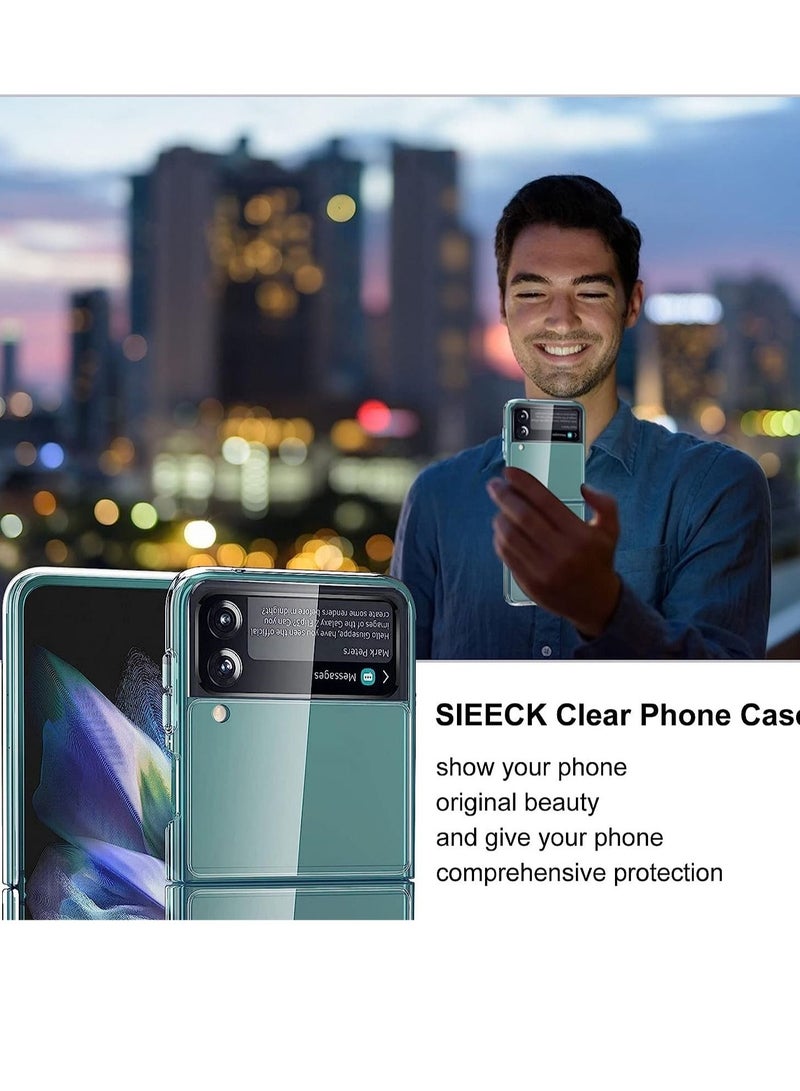 ELTRAZONE Case for Samsung Galaxy Z Flip3, Crystal Clear Hard PC Anti-Scratch Protective Case, Cell Phone Cover Cases for Samsung Galaxy Z Flip 3 5G - Image 3