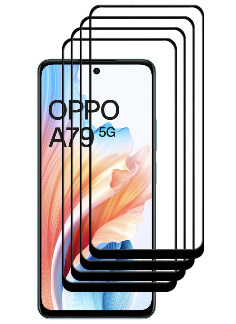 ACLIX 4 Pieces Antistatic ESD Dustproof Premium Quality High Definition Tempered Glass Screen Protector Designed For Oppo A79 - Image 1