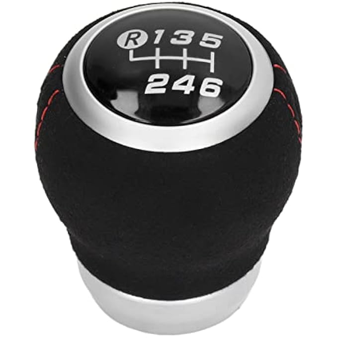rayihni Car Gear Shift Knob Car 6 Speed Manual Shifter Head Leather Gear Shift Knob 60cm Automotive Body Parts Replacement for Black Top - Image 1