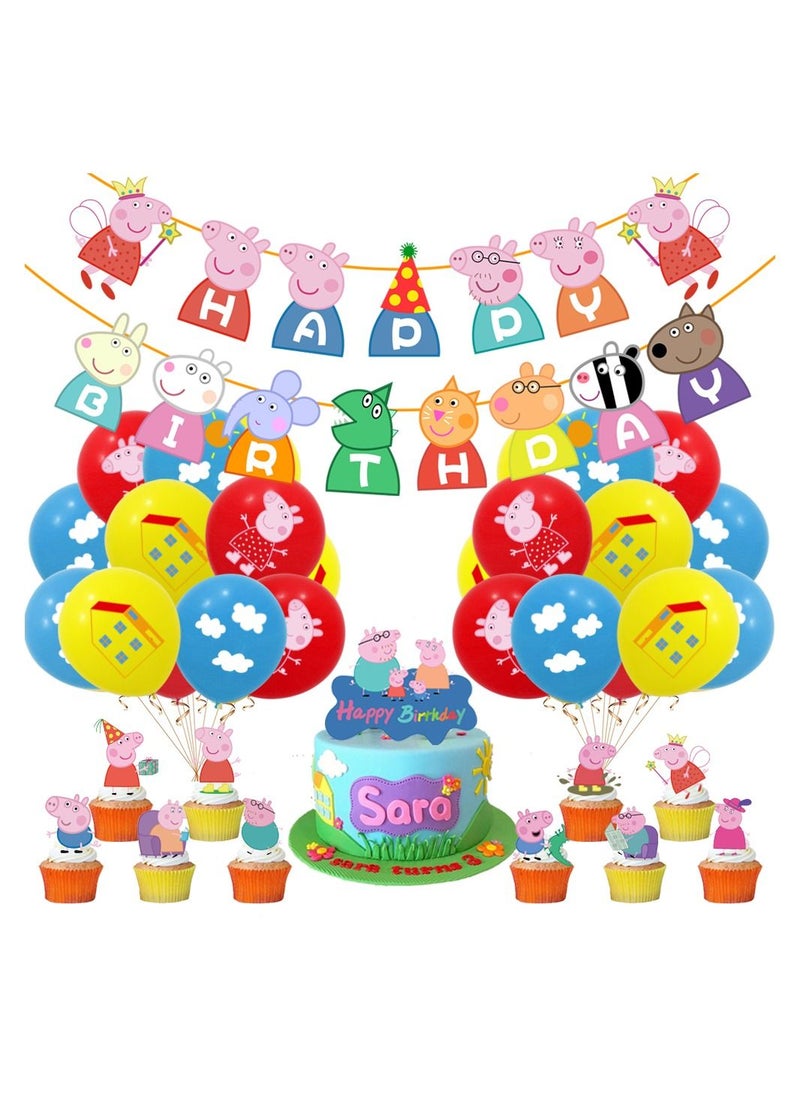 LA FIESTA - Peppa Birthday Decorations for Kids - Image 1