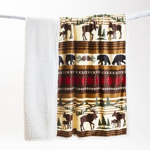 CARSTENS, INC. Ultra Premium Super Soft Plush Sherpa Fleece Oversized Throw Blanket 54" x 68", Hinterland - Image 3