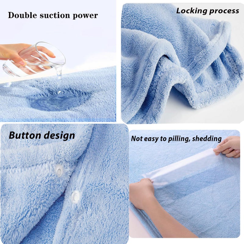 IFaryMes Toddler Bath Towel Baby Towels with Hood 27.5"X55" Ultra Absorbent Soft Bathrobe Blanket Kids Shower Towel for Girls and Boys(Sky Blue) - Image 4