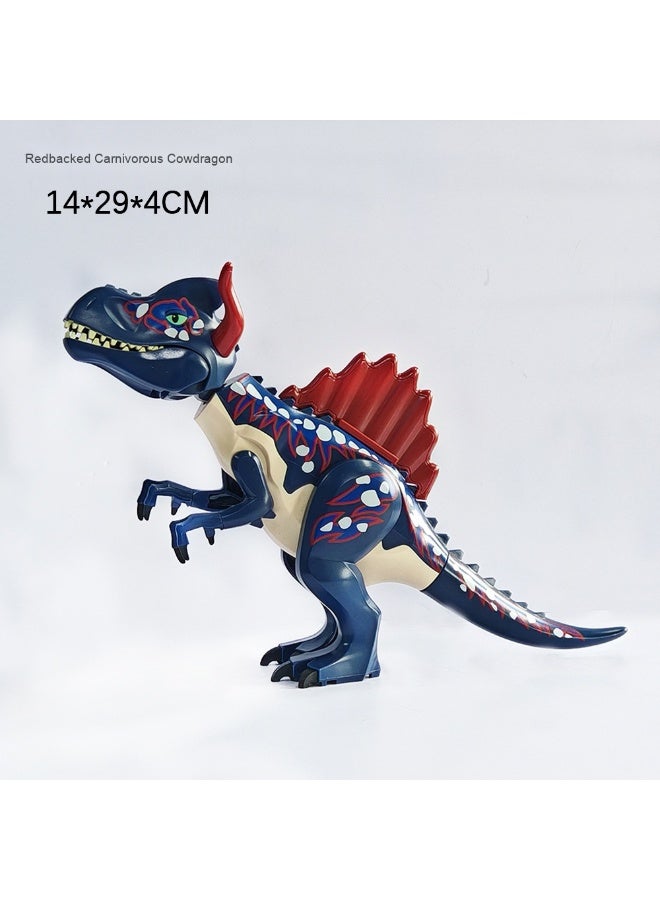 NIBEMINENT Jurassic Dinosaur Building Block Toy - T-Rex, Brachiosaurus, Kentrosaurus, and Spinosaurus Crystal Assembly Kit