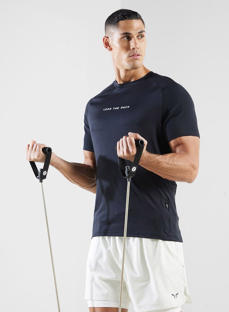 SQUATWOLF Statement Ribbed Tech T-Shirt - Image 1