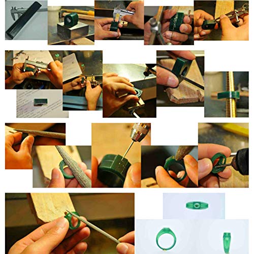 Salmue Jewelry Ring Green Carving Wax Tube for Making Rings Mold, Round With Centred Hole/Hard Wax/Solid Blank Large Flat Side Tube (T100) - Image 4