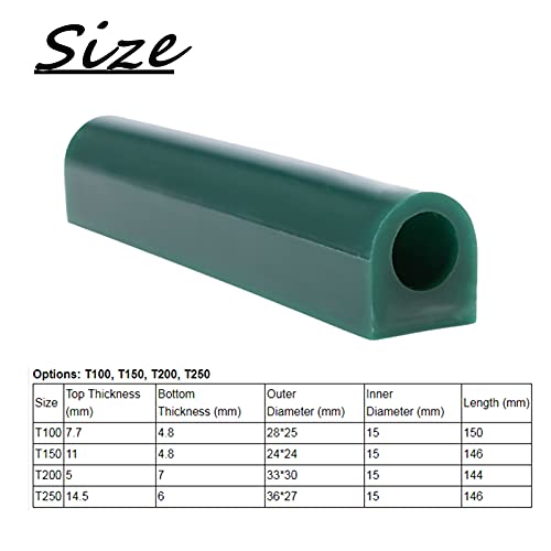 Salmue Jewelry Ring Green Carving Wax Tube for Making Rings Mold, Round With Centred Hole/Hard Wax/Solid Blank Large Flat Side Tube (T100) - Image 5