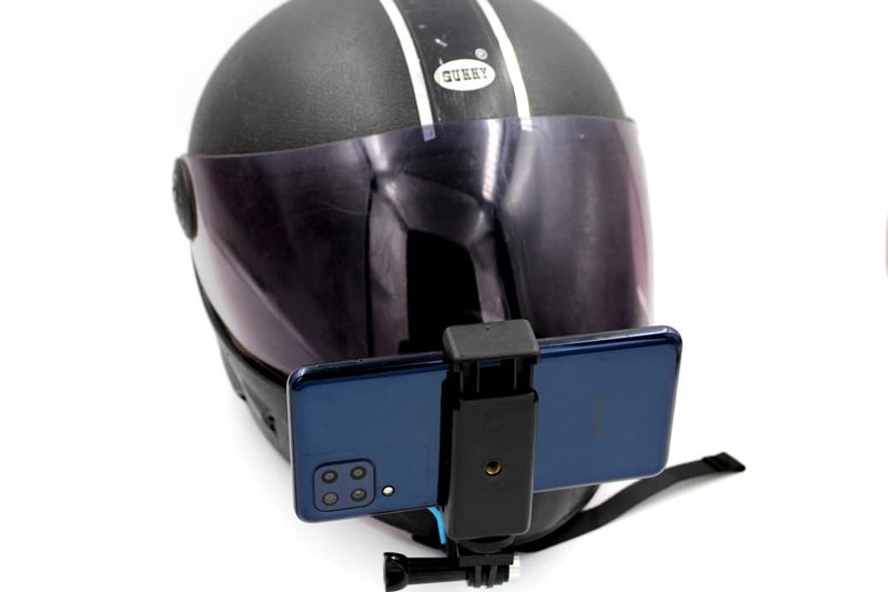 SHOPEE BRANDED Helmet Chin Strap Mount with Mobile Clip & Screw Compatible with All Smart Phones Go pro Hero 9/8/7/6,SJCAM, Yi, DJI Osmo Action & Other Action Cameras (Multipurpose Helmet Mount) - Image 4