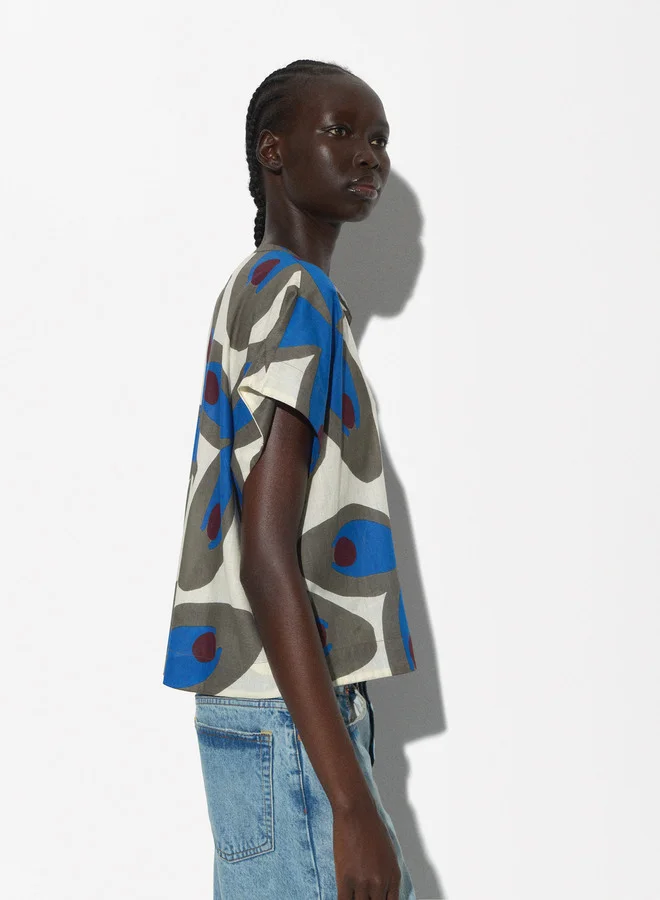 PARFOIS Cotton Mandarin Collar Shirt