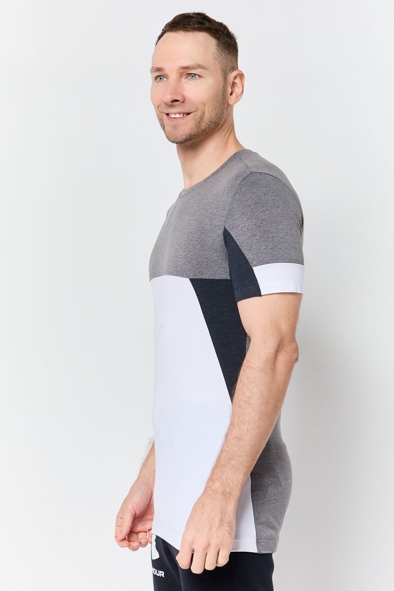 UNDER ARMOUR Men Fitted Short Sleeve Outdoor T-Shirt, Multicolor - Image 3