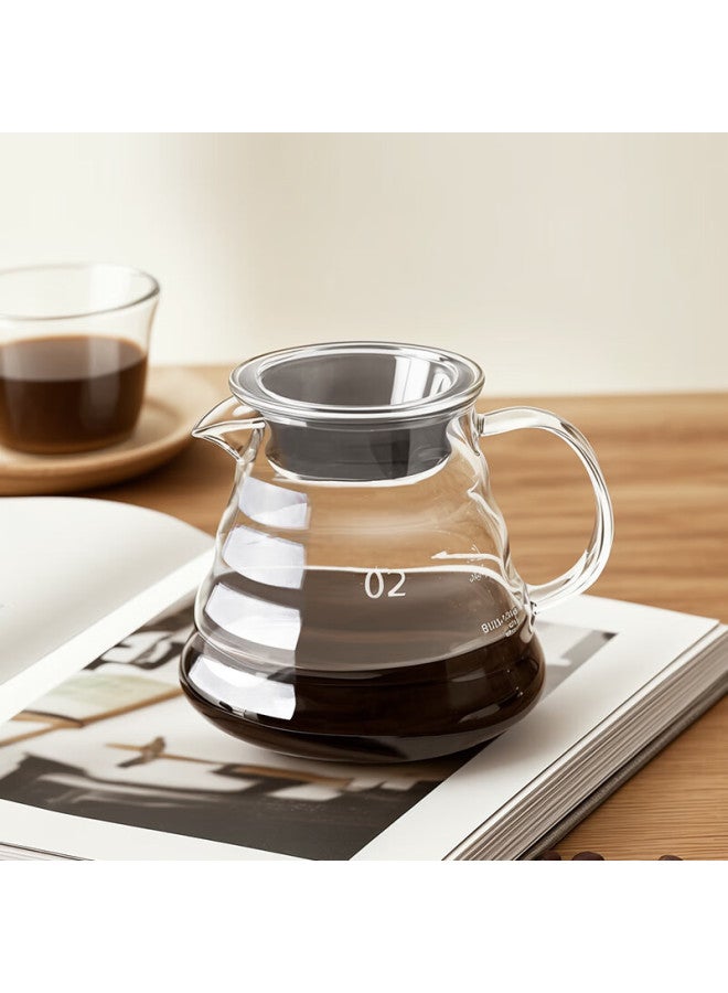 Cliton Glass Pour Over Coffee Maker With Scale Sharing Pot Drip Filter Coffee Filter Cup Set For 1-4 People - Image 5