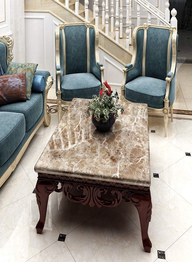 LACHEERY 15.8x80 inch Brown Marble Contact Paper Marble Wallpaper Peel and Stick Countertops for Kitchen Bathroom Cabinets Cupboard Shelf Drawer Liner Furniture Waterproof Self Adhesive Vinyl Film - Image 5