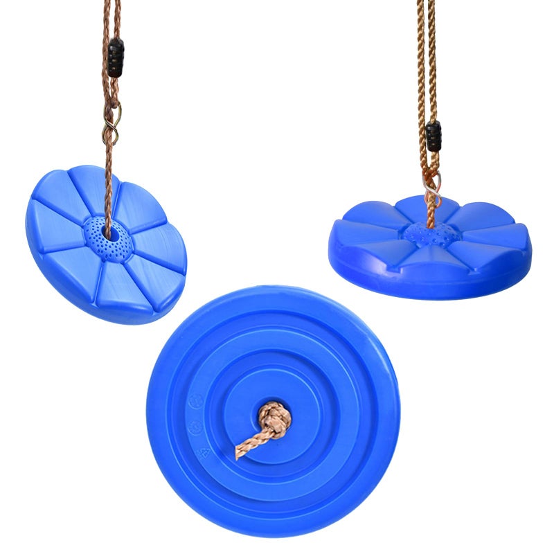 IFOYO Tree Rope Swing Disc Rope Swings Round Kids Swing Seat Strong Disc Swings for Outdoor Backyard Playground Holds 220lbs100kg for 310 Years Kids Children Blue - Image 3
