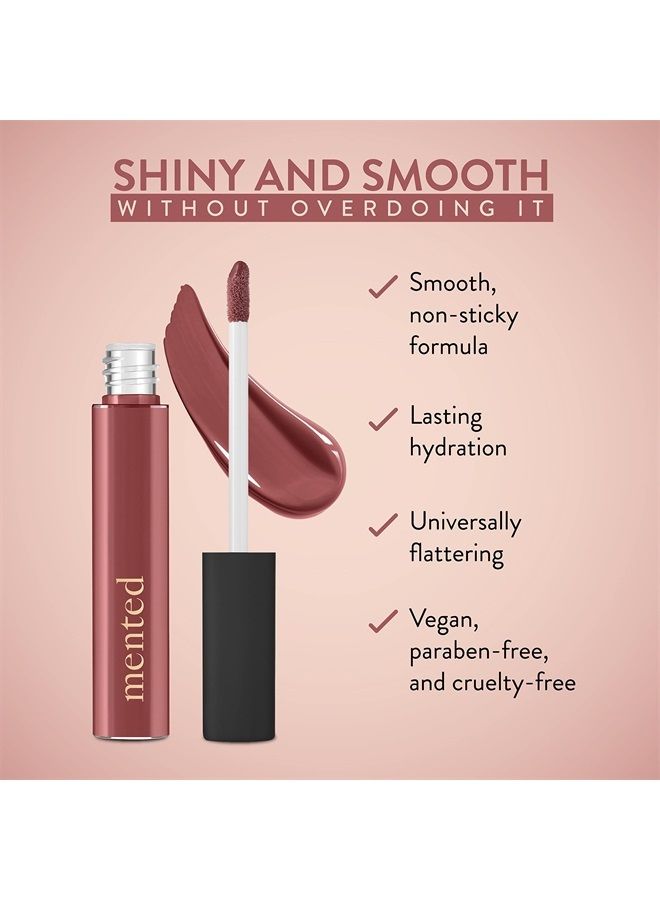 Mented Cosmetics | Nude Dark Pink Lip Gloss, Mauve Over | Vegan, Paraben-Free, Cruelty-Free Gloss Topper | Long Lasting and Moisturizing Lipgloss - Image 2