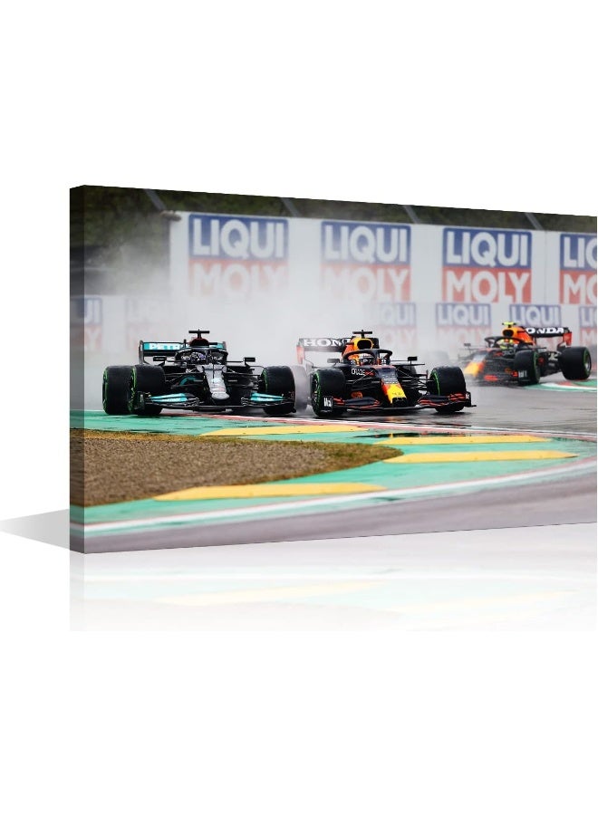 F1 Racing Car Canvas Art Wall Decor