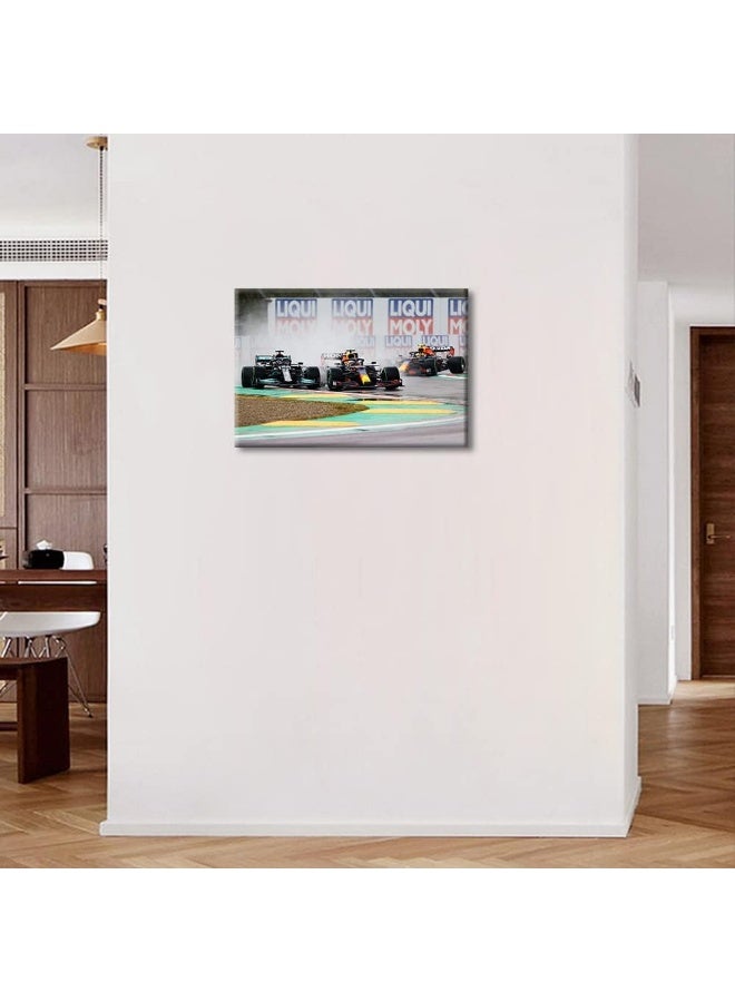 F1 Racing Car Canvas Art Wall Decor